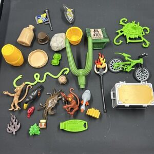 Vintage Playmobil Accessory Lot Animals Chest Bike And More #012
